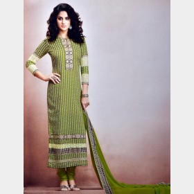 JoyVijoy’s Fashionable Cotton Salwar Kamiz and Dupatta with Ornamental Accessories